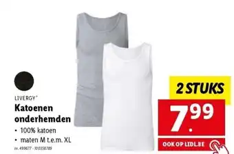 Lidl Katoenen onderhemden aanbieding