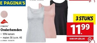 Lidl Onderhemden aanbieding