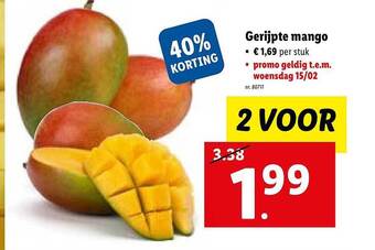 Lidl Gerijpte mango aanbieding