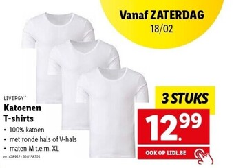 Lidl Katoenen t-shirts aanbieding