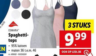 Lidl Esmara spaghettitops aanbieding