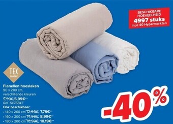 Carrefour Flanellen hoeslaken aanbieding