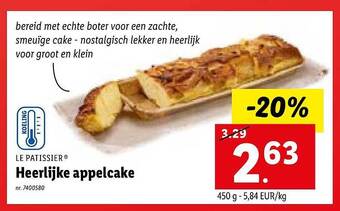 Lidl Le patissier heerlijke appelcake aanbieding