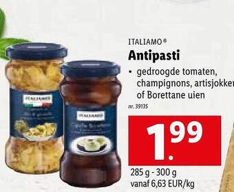 Lidl Italiamo antipasti aanbieding