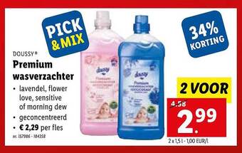 Lidl Doussy premium wasverzachter aanbieding