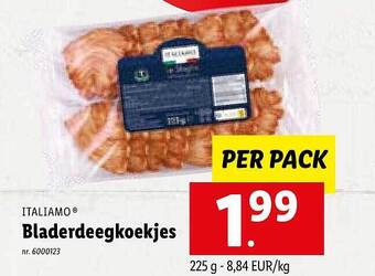 Lidl Italiamo bladerdeegkoekjes aanbieding