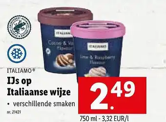 Lidl Italiamo ijs op italiaanse wijze aanbieding