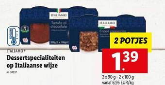 Lidl Italiamo dessertspecialiteiten op italiaanse wijze aanbieding