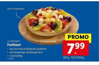 Lidl Le Patissier Fruittaart aanbieding