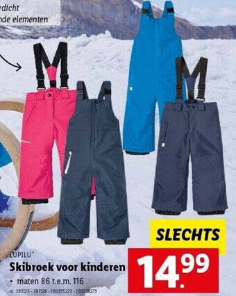Lidl Skibroek voor kinderen aanbieding