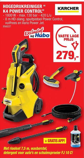 Hubo Hogedrukreiniger k4 power control aanbieding