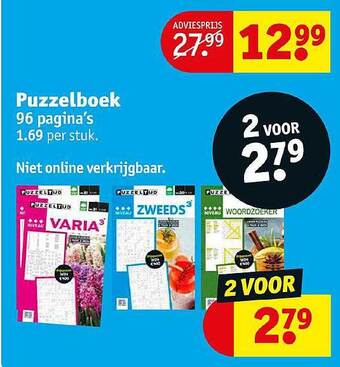 Kruidvat Puzzelboek aanbieding