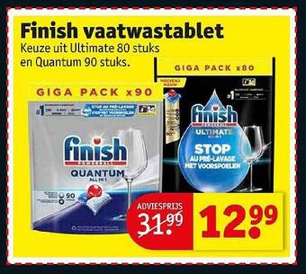 Kruidvat Finish vaatwastablet aanbieding