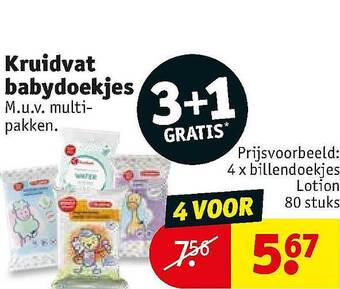 Kruidvat Kruidvat Babydoekjes aanbieding