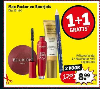 Kruidvat Max Factor En Bourjois aanbieding