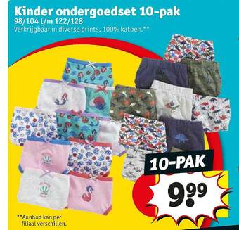 Kruidvat Kinder Ondergoedset 10-pak aanbieding
