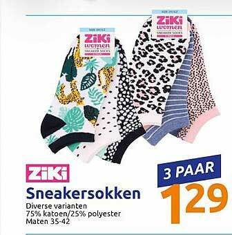 Action Sneakersokken aanbieding