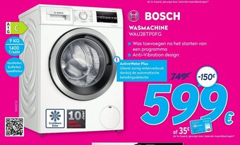 Krëfel Bosch Wasmachine WAU28TP0FG aanbieding