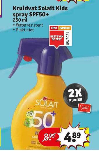 Kruidvat Kruidvat Solait Kids Spray SPF50+ aanbieding
