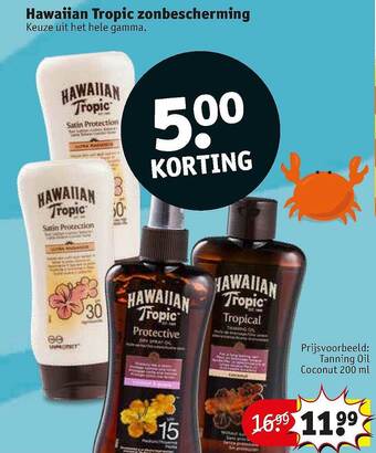 Kruidvat Hawaiian Tropic Zonbescherming aanbieding