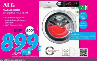 Krëfel AEG Wasmachine L8FEQ96CS Prosteam aanbieding