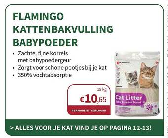 Flamingo Kattenbakvulling Babypoeder