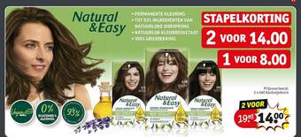 Kruidvat Natural & Easy Permanente Kleuring Stapelkorting aanbieding