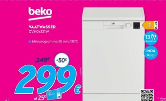 Krëfel Vaatwasser DVN04321W aanbieding