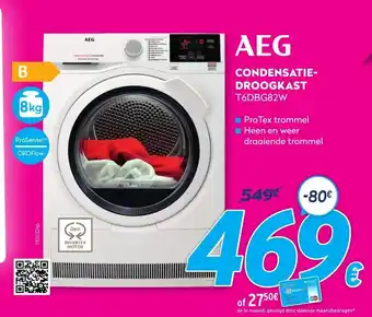 Krëfel AEG Condensatiedroogkast T6DBG82W aanbieding