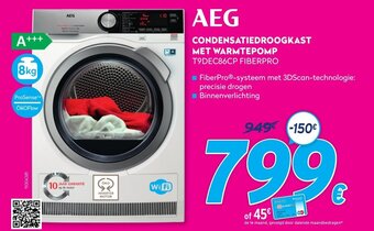 Krëfel AEG Condensatiedroogkast Met Warmtepomp T9DEC86CP FIBERPRO aanbieding