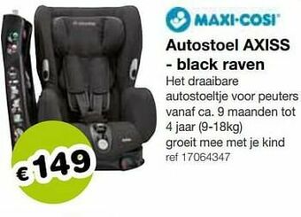 Autostoel axiss - black raven