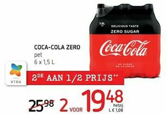 Spar Colruyt Coca-cola zero pet aanbieding