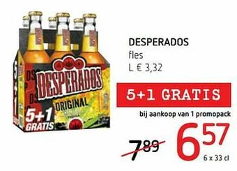 Spar Colruyt Desperados fles aanbieding
