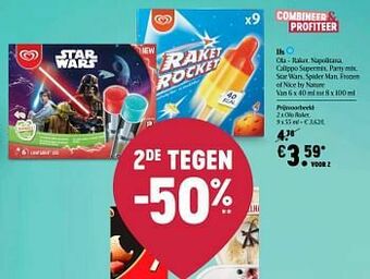 Delhaize Ijs ola raket aanbieding