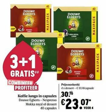 Delhaize Douwe egberts dessert aanbieding