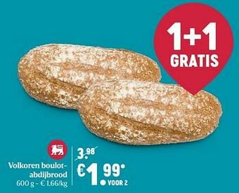Delhaize Volkoren boulotabdijbrood aanbieding