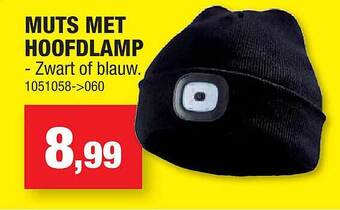 Hubo Muts met hoofdlamp aanbieding
