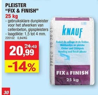 Hubo Pleister fix & finish aanbieding