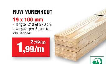Hubo Ruw vurenhout aanbieding