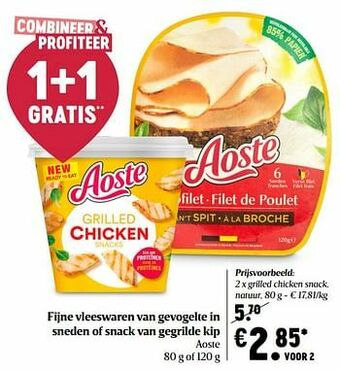 Delhaize Aoste grilled chicken snack, natuur aanbieding