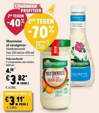 Delhaize Vandemoortele mayonaise met eieren aanbieding