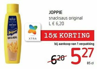 Spar Colruyt Joppie snacksaus original aanbieding