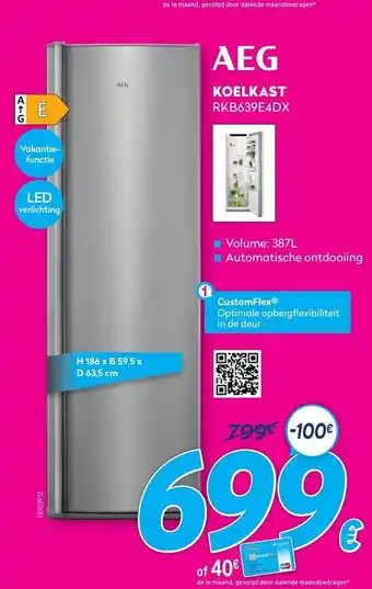Krëfel AEG Koelkast RKB639E4DX aanbieding