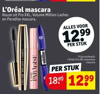 Kruidvat L'oréal mascara aanbieding