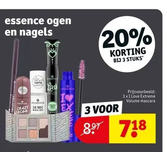 Kruidvat Essence ogen en nagels aanbieding