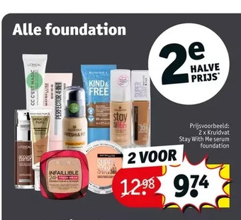 Kruidvat Alle foundation aanbieding