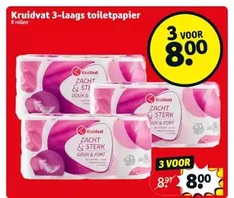 Kruidvat Open with kruidvat 3-laags toiletpapier 8 rollen aanbieding