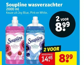 Kruidvat Soupline wasverzachter 2000 ml aanbieding