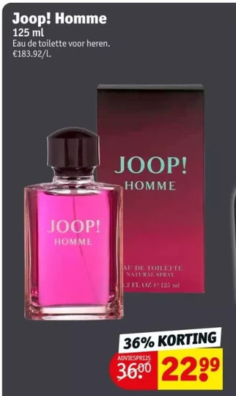 Kruidvat Joop! homme 125 ml aanbieding
