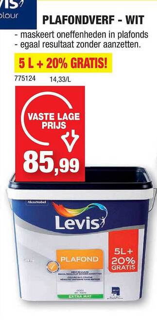 Hubo Levis plafondverf - wit aanbieding
